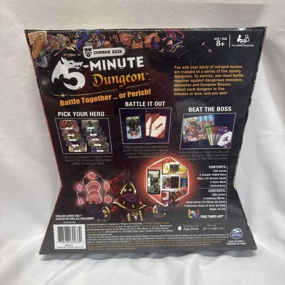 5 Minute Dungeon Fun Card Game Spin Master Games Cooperative 2-5 Players Sealed